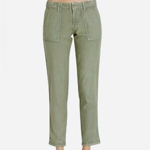 Bit & Bridle Olive Green Straight-Leg Jeans